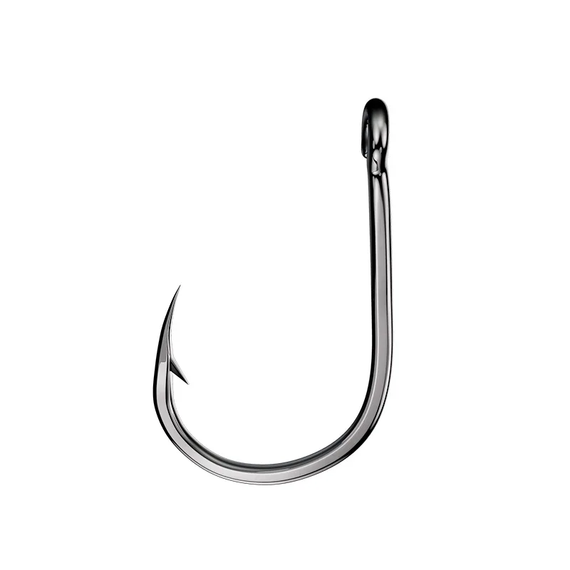 

High quality 100 pcs/bag high carbon steel non-barb single fishing hook