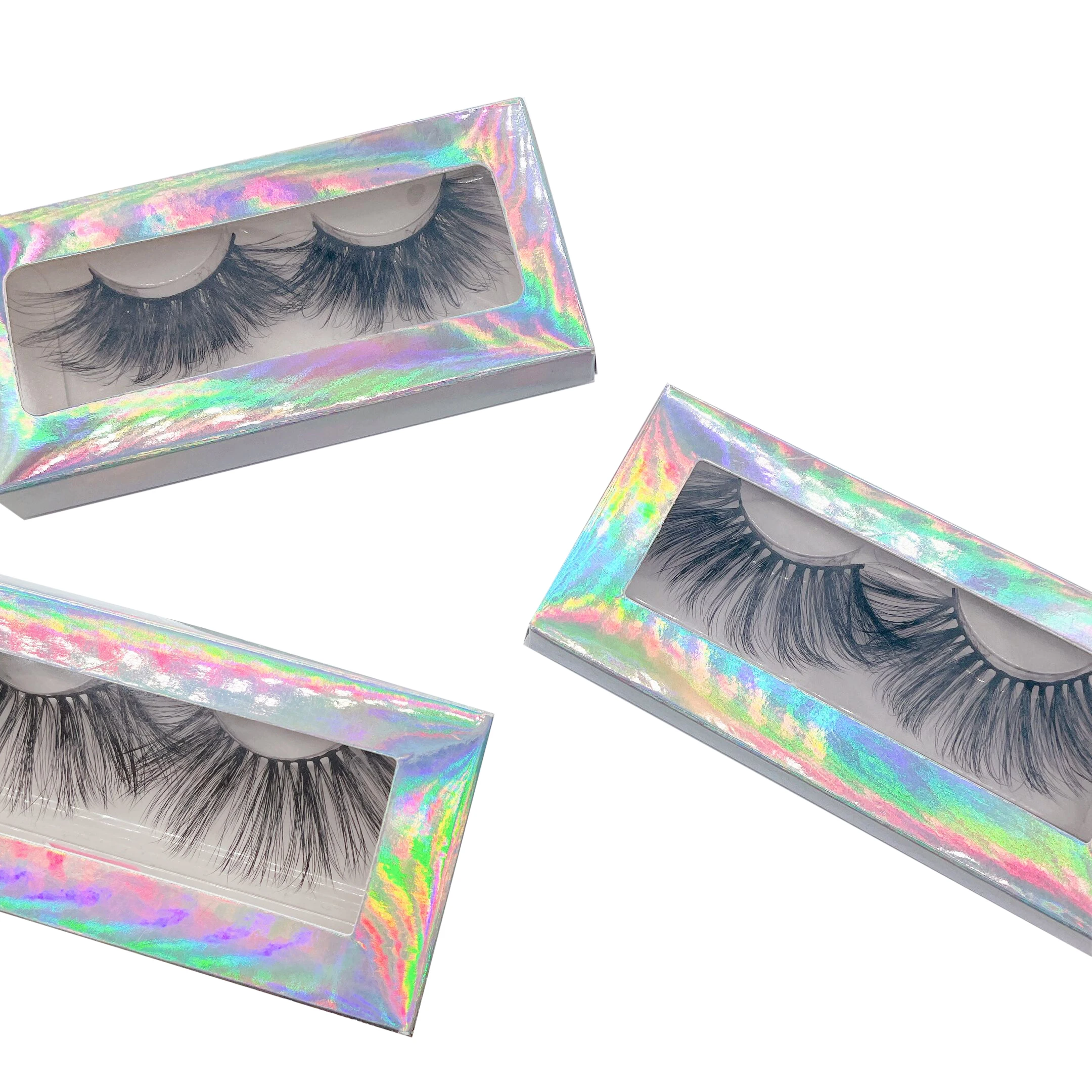 

2021 new arrivals individual mink lashes3d wholesale vendor customized packaging, Black