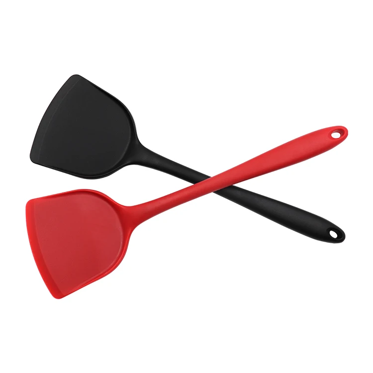 

Kitchenware Utensils Spatula Turner Beef Meat Egg Kitchen Shovel Non-stick Cooking Tool Silicone Turners Shovel, Red,black