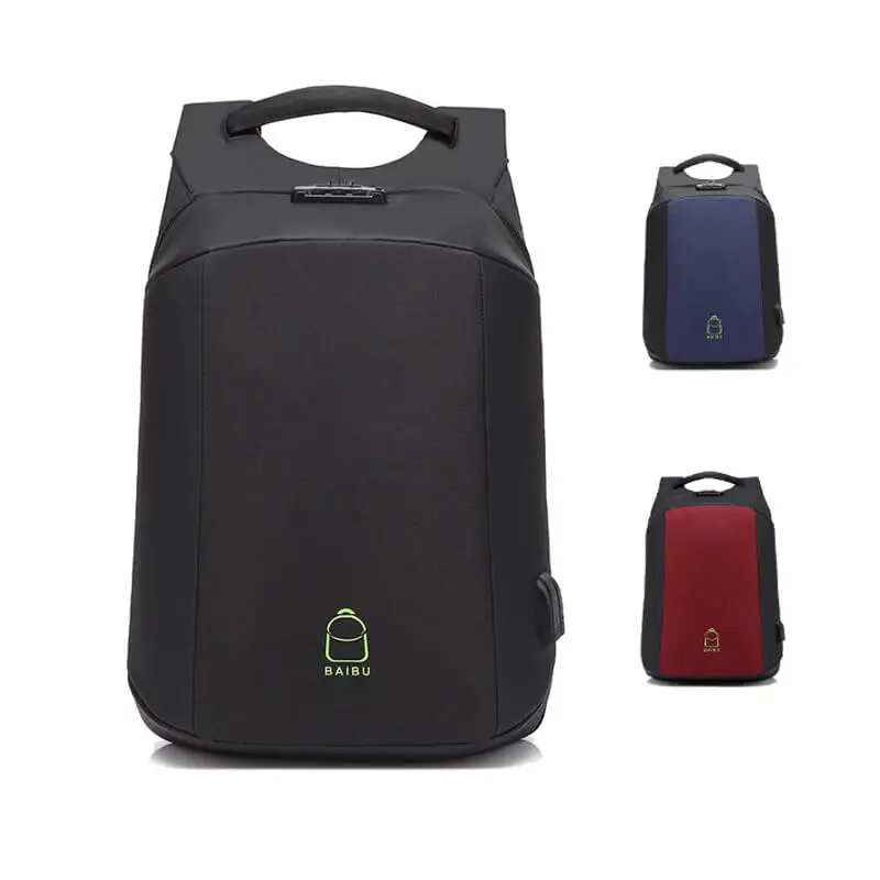 

High quality 15.6 Inch slim anti theft business laptop backpack with usb charging port