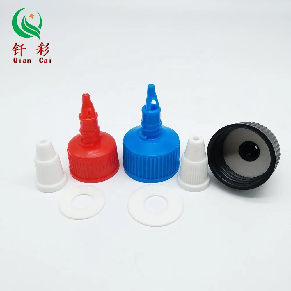 20410 Plastic Twist Top Cap And Point Mouth Cap For Hair Dye Bottle