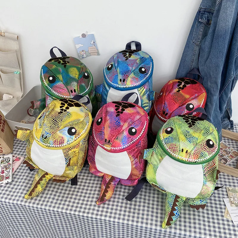 

Fashion school bags kids backpack Cartoon dinosaur kid backpack, Colour mixture