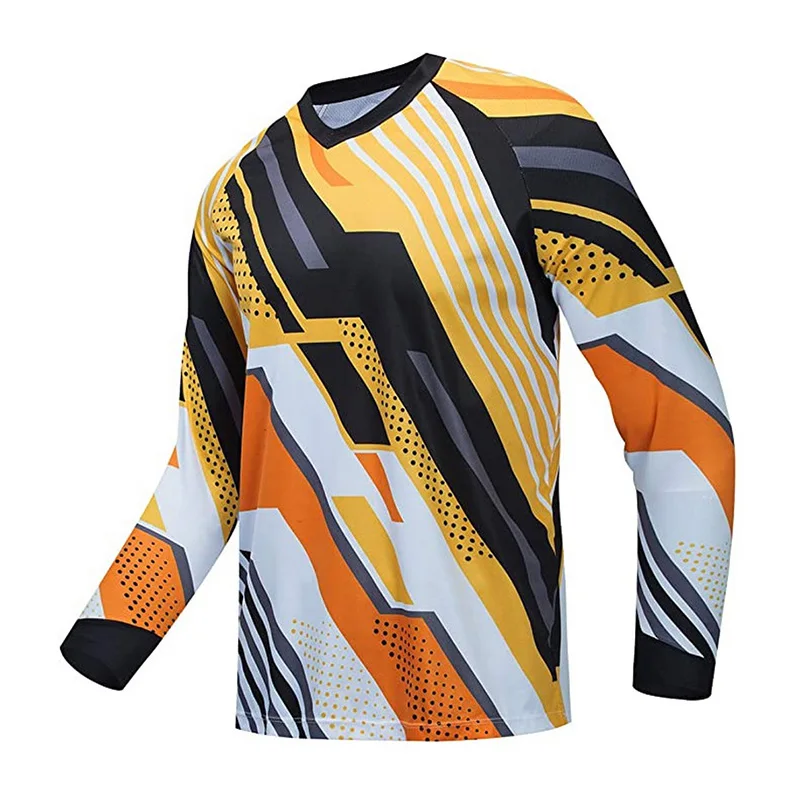 

2021 hot sale bicycle cycling clothing pro mtb jersey racing bmx jerseys oversized hip hop t shirt long sleeve racing jersey