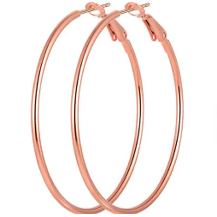 

New Classic Fashion Elegant Earring Exaggerated Big Hoop Gold Plated Earrings for Women 2021