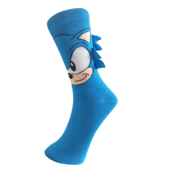 

Hot Game Sonic The Hedgehog General Socks Sonic Knee-High Warm Stitching Pattern Antiskid Invisible Casual Socks, White, pink,grey,black