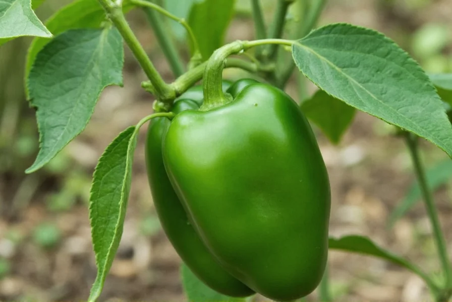 Final display of large green peppers in a bowl