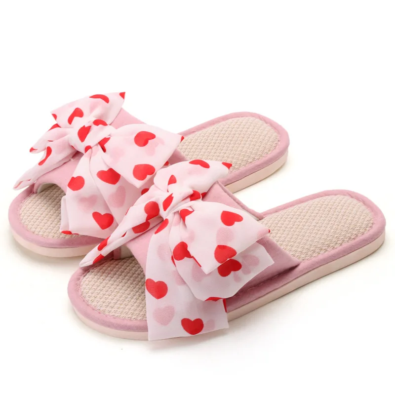 

S0093B Latest Design Bow Linen Summer Comfortable And Breathable Women's Sandals