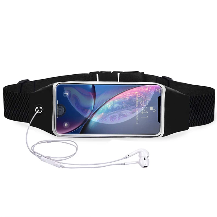 

Sports Touch Screen Mobile Phone Waist Bag Waterproof Running Fitness Fanny Belt Pack, Black,blue,green,pink,red