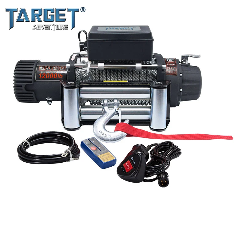 Electric Winch 12000lb Off Road 4x4 Vehicle Heavy Duty Winches Good