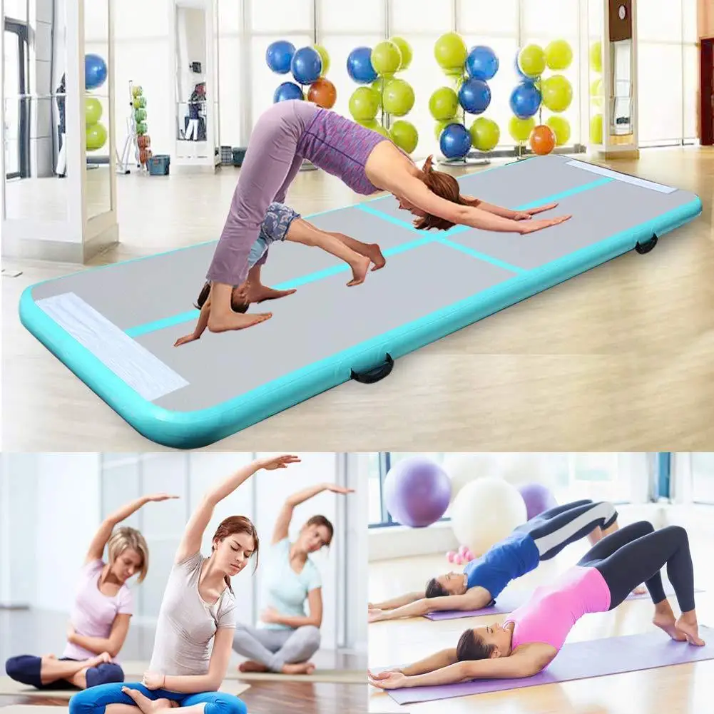 2m 3m 4m Gymnastics Professional Airtrack Yoga Sport Wrestling Buffer Prevent Injuries Mats, Inflatable Air Tumble Track//