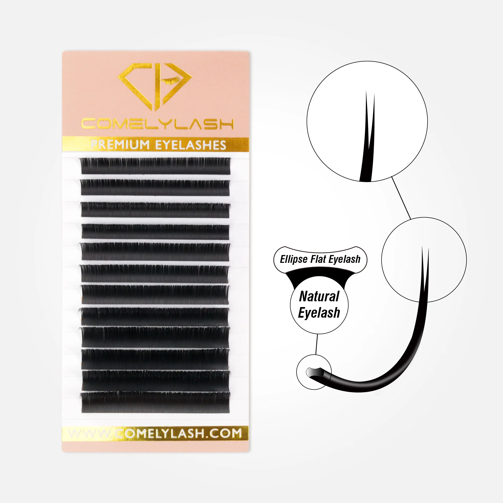

2021Hot Sale Super Soft 0.15 Flat Lashes Extensions 0.20 Ellipse Flat Lash 0.07 ellipse flat lash, Natural black