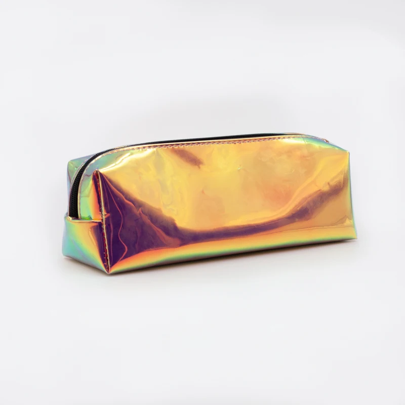 

Low MOQ Custom Logo Zipper Bag Clear Transparent Holographic Makeup Bag Pvc Cosmetic bags for Women