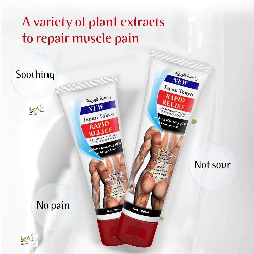 
Wholesale 100g quick effect cooling sprains arthritic muscle pain relief body herbal massage cream 