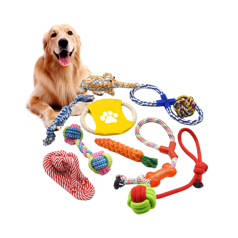

Wholesale Custom Dog Chew Toy Pet Dog Rope Toys Set 2021
