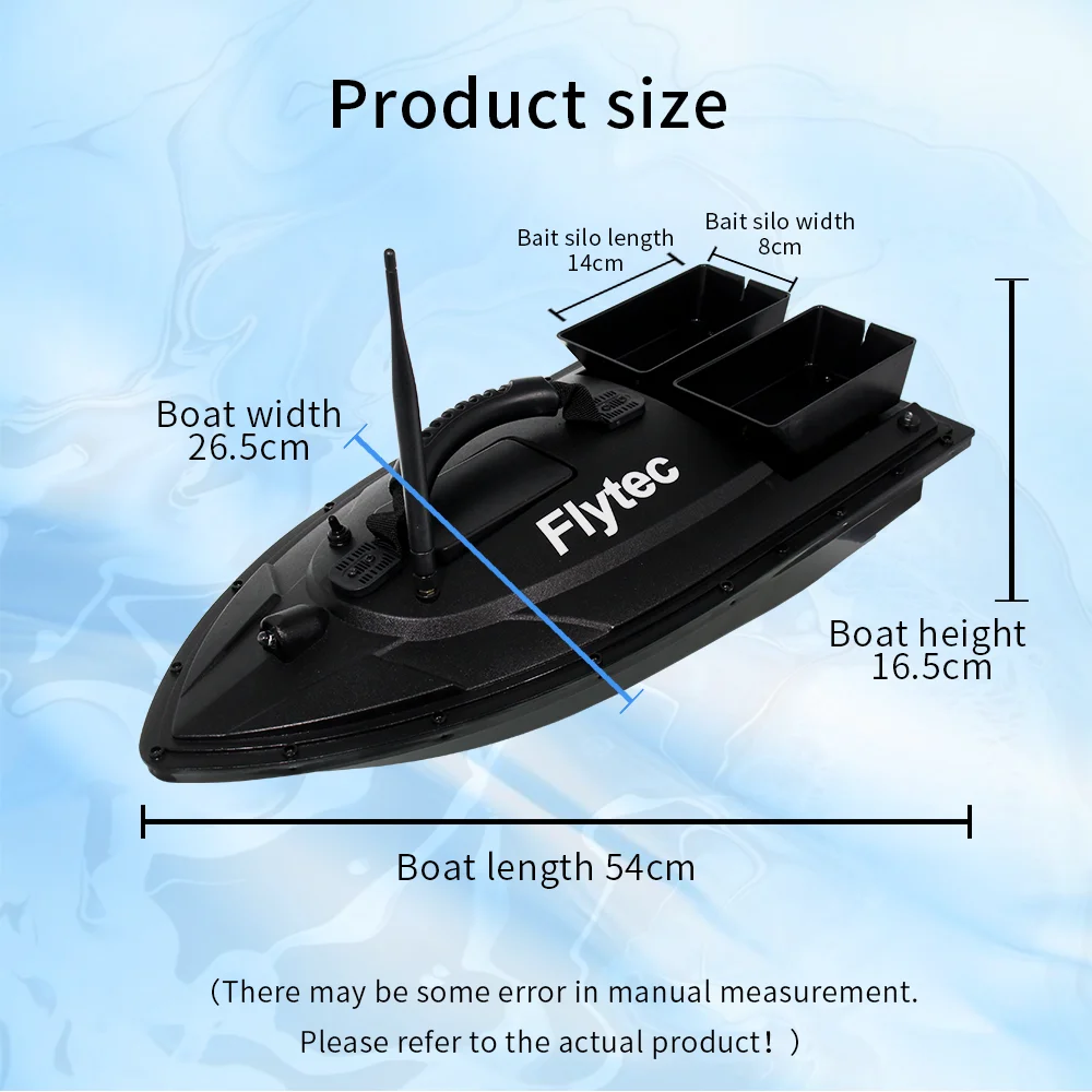 Kavolet Barco De Cebo Con Control Remoto – GPS Con 99 Puntos, Alcance 500m, Carga 2kg, Batería 5200mAh, Silencioso Y Con Retorno Automático (Negro)