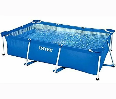 Intex 28270 Metal Frame Pool Durable Family Rectangular Swimming Pool