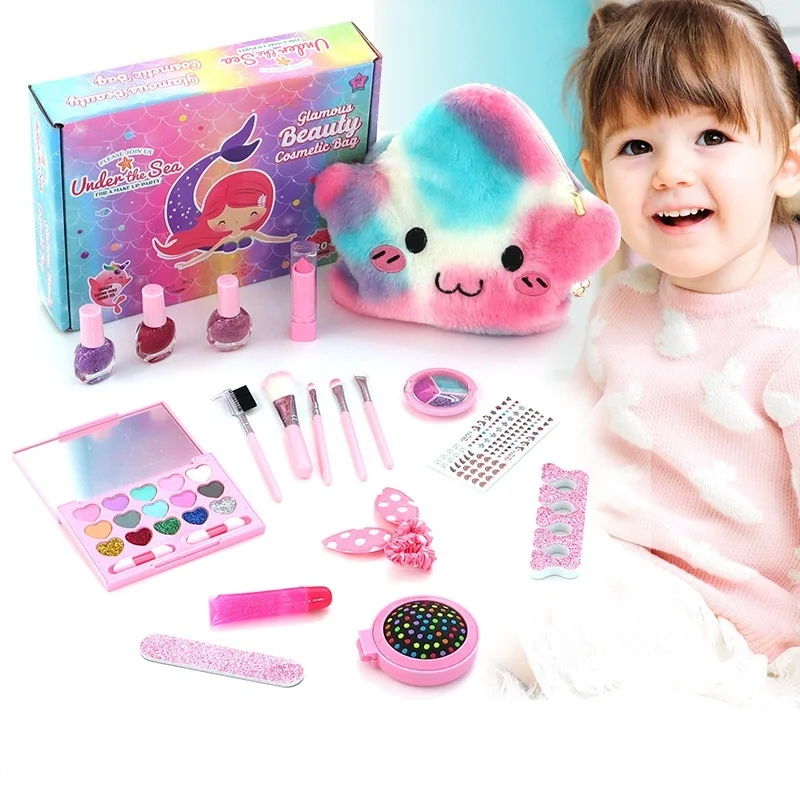 

Amazon hot selling Real Washable Makeup Kit for Little Girls over 8 Year Old Girls Children