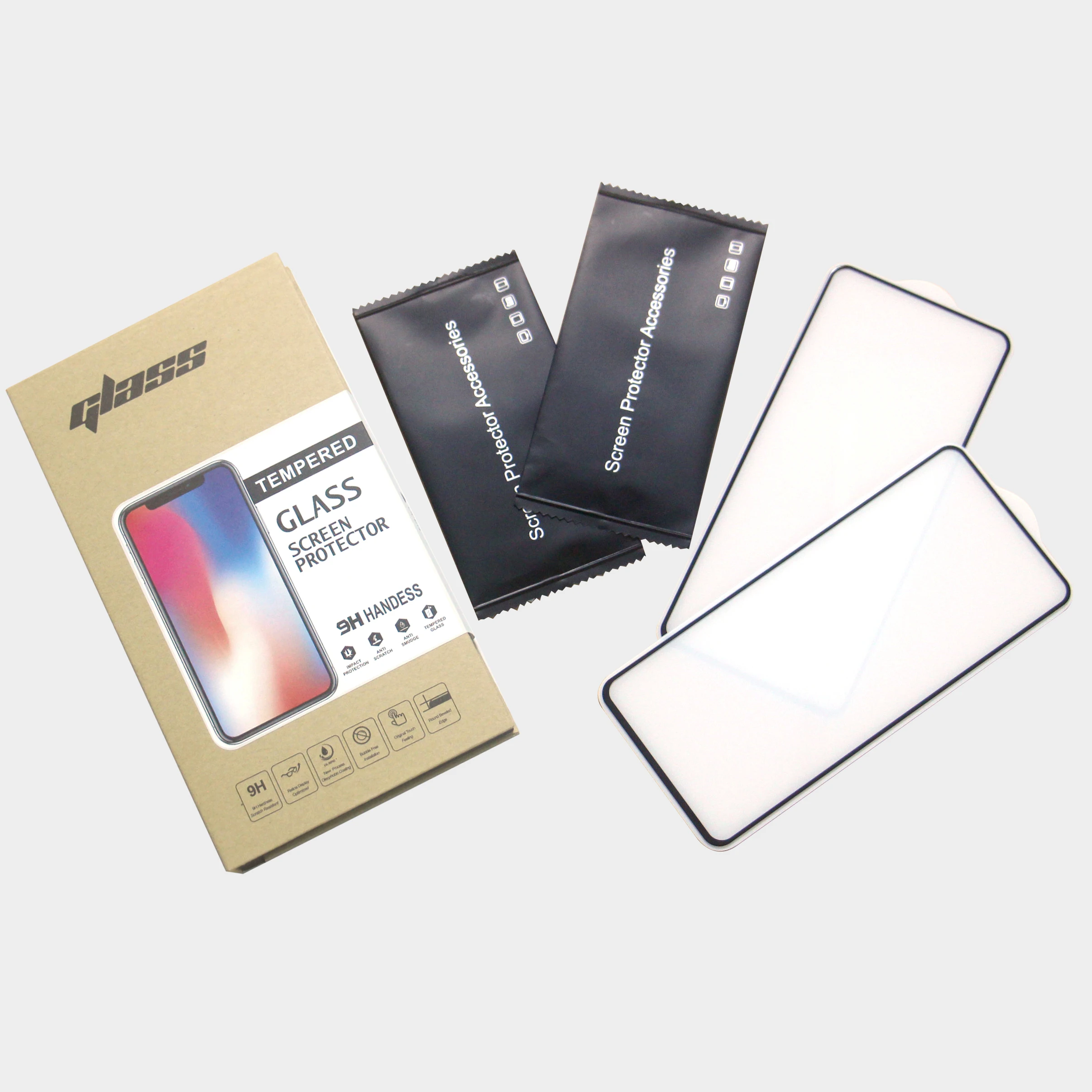 

Factory Supplier Custom Packaging 2pack 0.3mm Glue silk tempered glass screen protector For Samsung Galaxy A52 A72 4g 5g a52s, Hd transparent