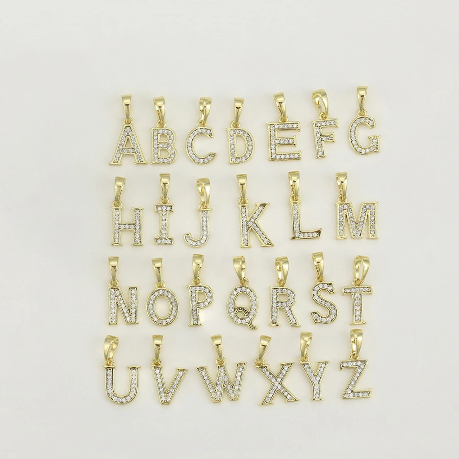 

A00551274 xuping fashion italy style 26 letter CZ stone charm pendant set for women jewelries