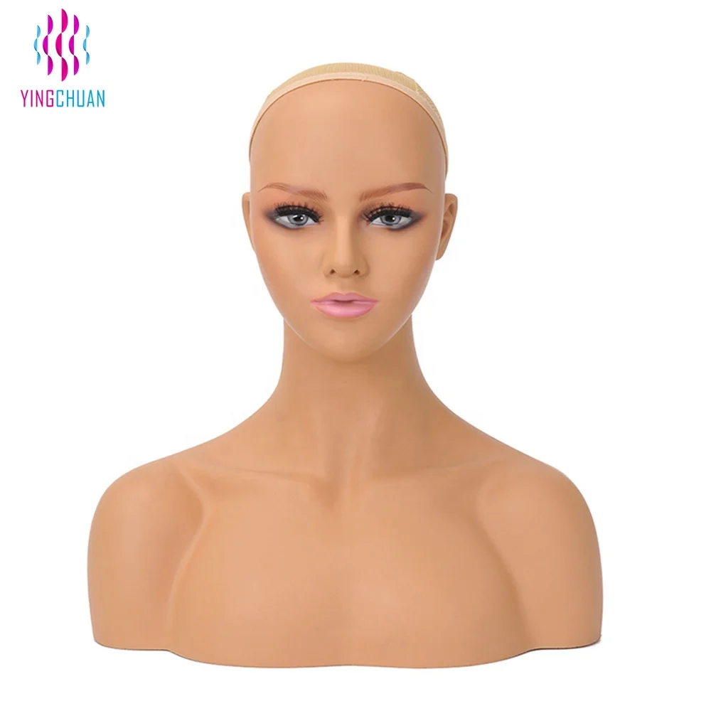 

Realistic Eyeball Female Mannequin Head with Shoulders, As your demand