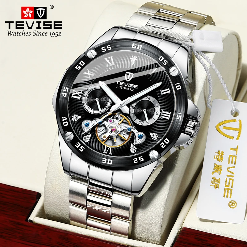 

TEVISE T865 Men of high quality mechanical tourbillon luminous waterproof watches, 4 colors