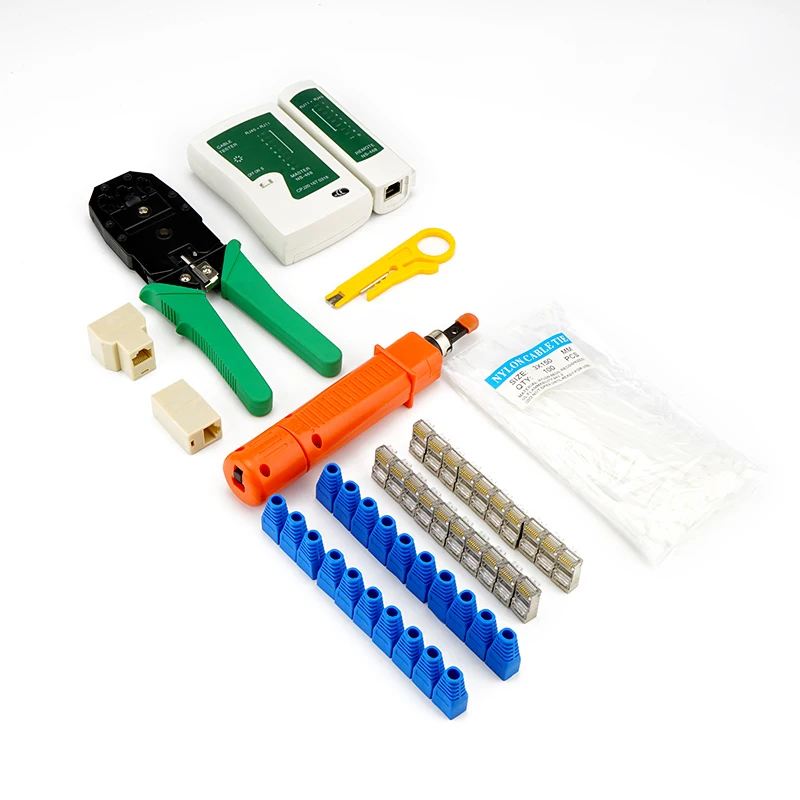Toolbox Cat5 Cat6 Network Hardware Tool Crimping Pliers Wire Stripper