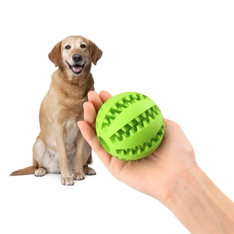 

Rubber Durable Treat Dispenser Hiding Food Puzzle Toys Ball Pet Dog Chew Interactive Toy For Medium Large Dogs, Multi