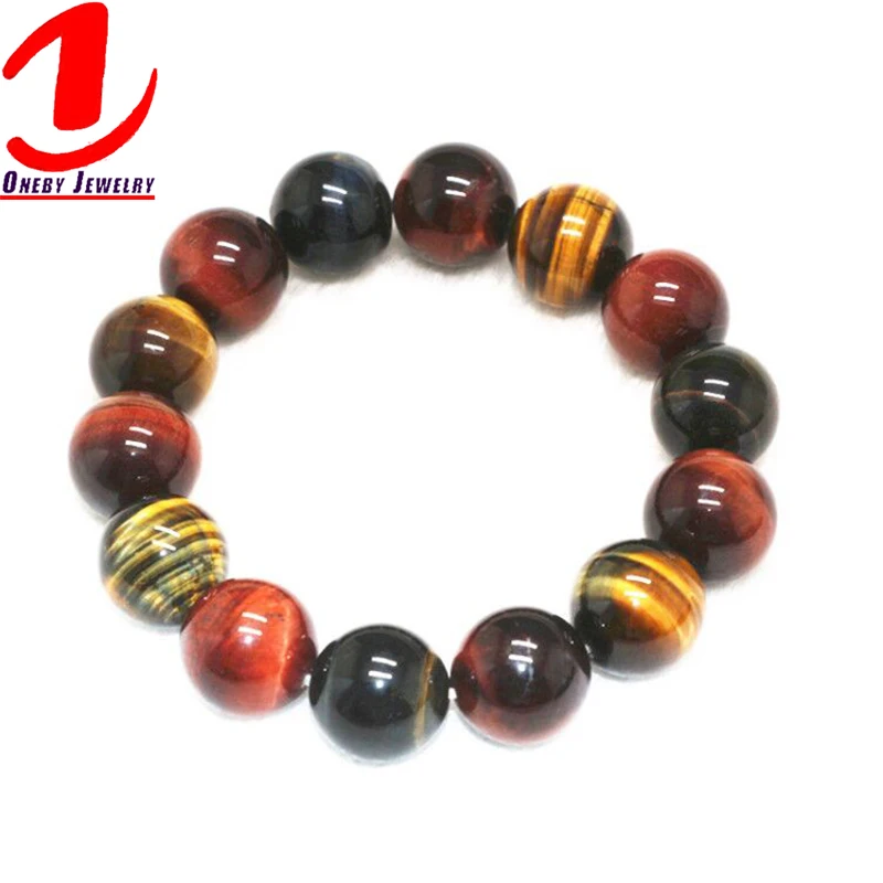 

high quality Beaded Natural Gem Stone Gemstone Crystal Tiger Eye Bracelet natural tiger eye stone bracelet