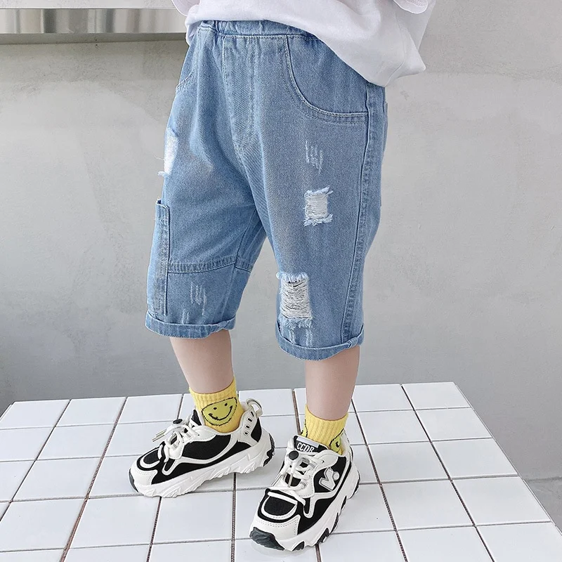 

Wholesale 2021 New Summer Cartoon Denim Rrend Cropped Pants, Picture shows