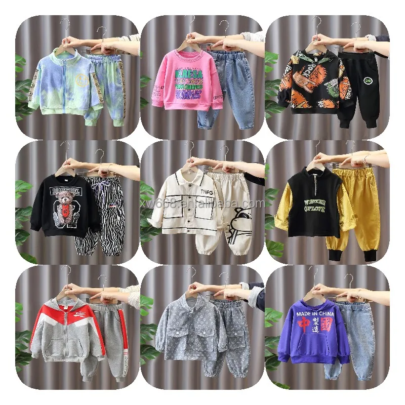 

Boys and girls autumn and winter suits 2022 New handsome baby fashion children hoodie sports two sets of children's wear