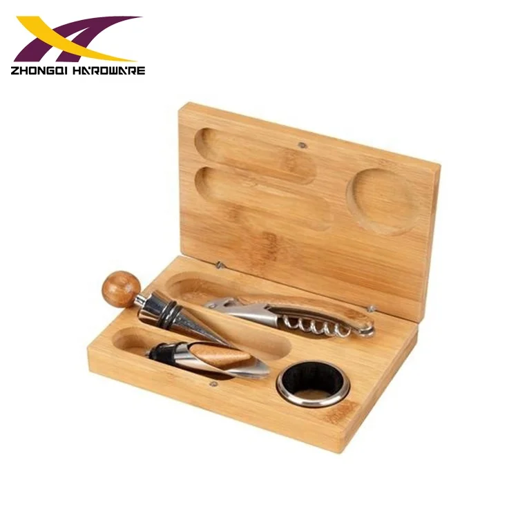 Luxury Quality Bamboo Gift Box Premium Corkscrew Wine Opener Set Buy