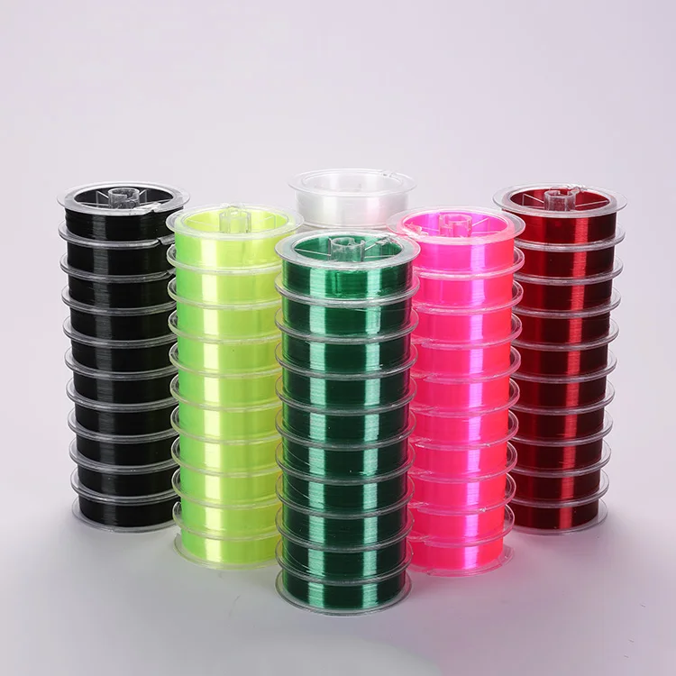 

100m roll Factory Wholesale 1000m Monofilament Super Strong Durable High-density Fiber Nylon Quality Fishing Line, Multicolor or custom