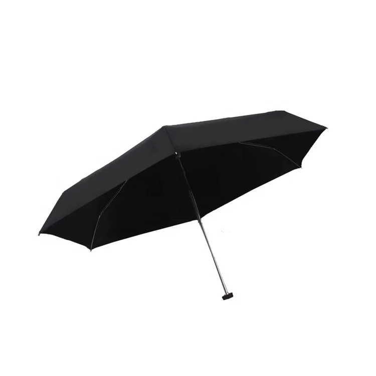 
Mini Pocket Capsule Umbrella UV Protection Five Folding Umbrella Fabric with Black Coating 