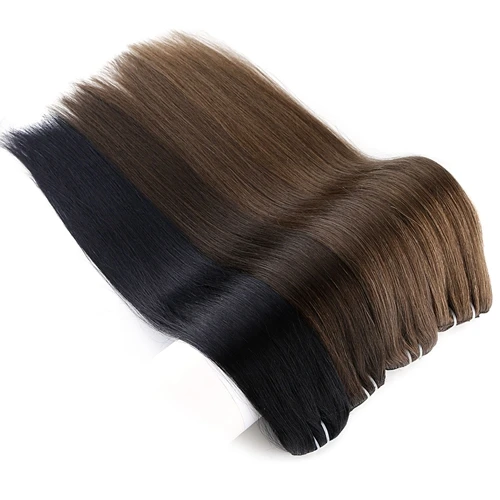 

Free Sample Neitsi 7Pcs/Set 100g Seamless PU Clip on Human Hair Extensions Straight russian clip in hair extens