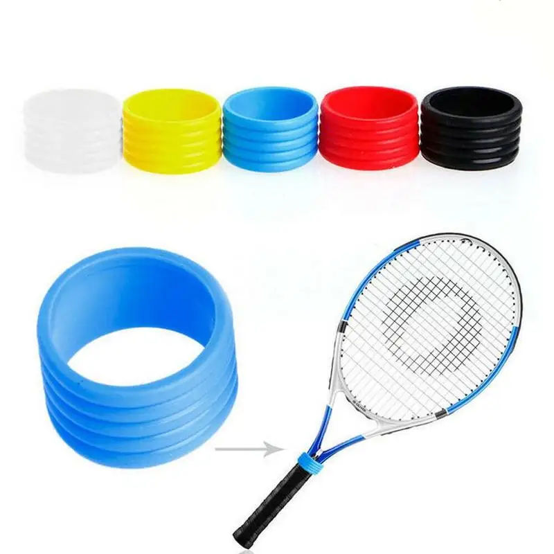 

Custom Silicone Rubber Grip Tennis Racquet Badminton Racket Over Ring Grip Rings, Yellow/blue/red/white/black or customize pantone color