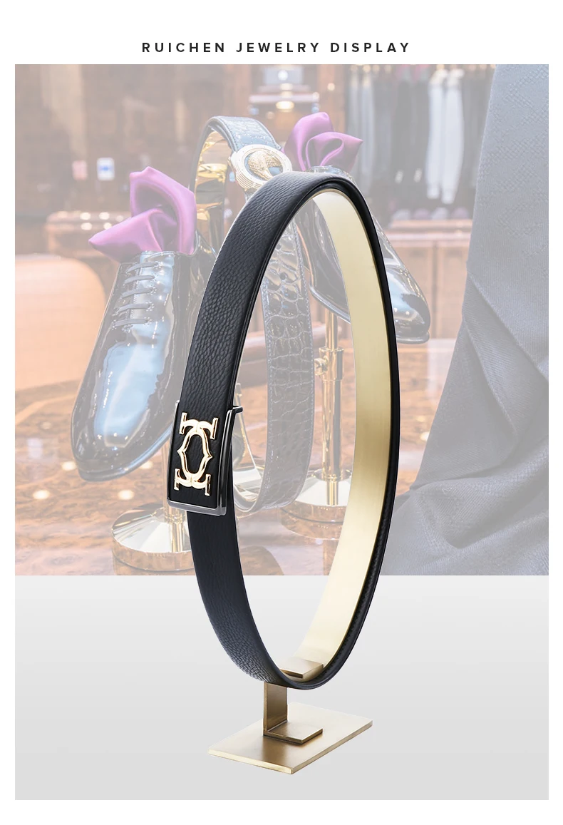 Clothing Retail Store Shop Props Counter Top Belt Holder Table Top Gold