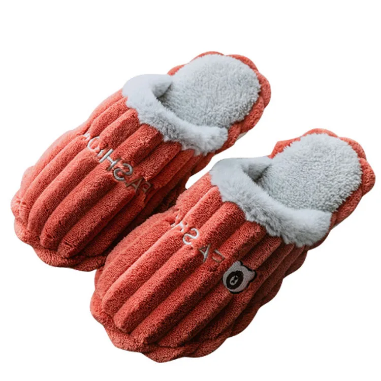 

new fashion warming mens house shoes unisex bedroom winter cute indoor plush slippers for women, Yelow,red,pink,grey,office