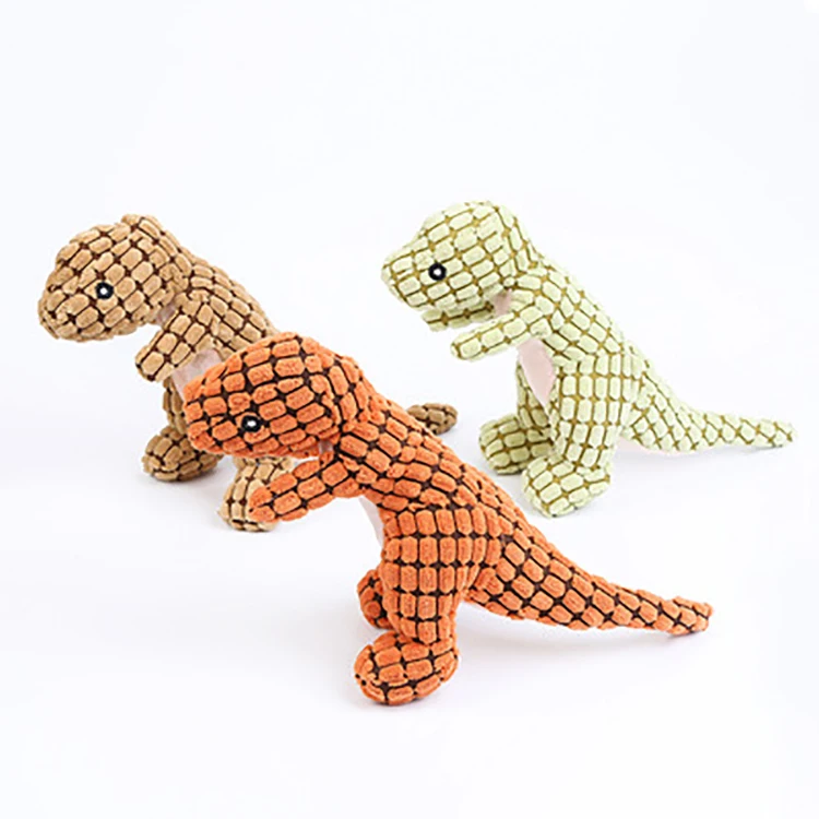 

Hot Funny Dinosaur Luxury Eco Friendly Squeaky Plush Dog Chew Toy for Dogs, Picture showed