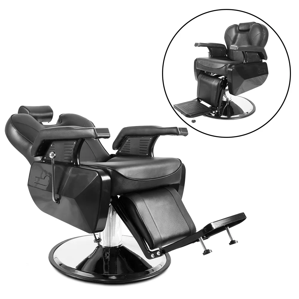 

Free shipping for district 6 area from US within 24hours 2019 Black barber chairs all purpose reclining barber chairs, Optional
