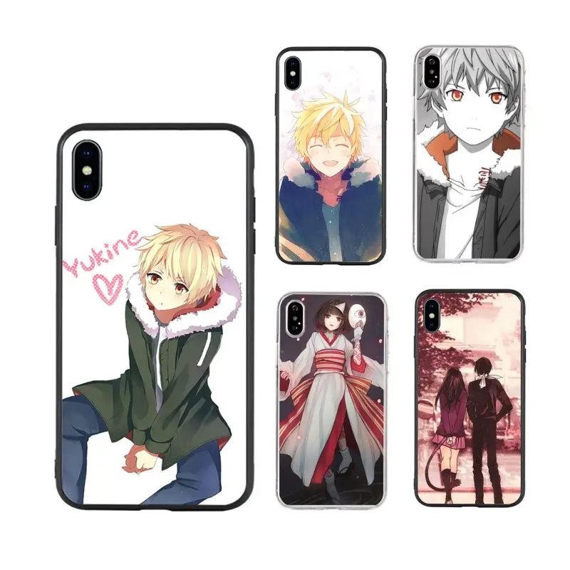 

Anime Yukine Noragami art capas hot selling cute Phone Case for iPhone X XR Xs Max 11 11Pro 11ProMax 12 12pro luxury fundas, Black/transparent