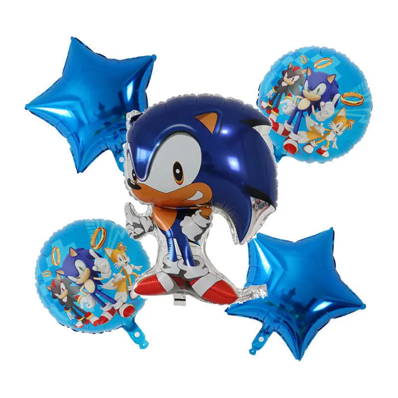 Wholesale Cartoon Character Sonic Foil Balloon Set For Kids Birthday ...