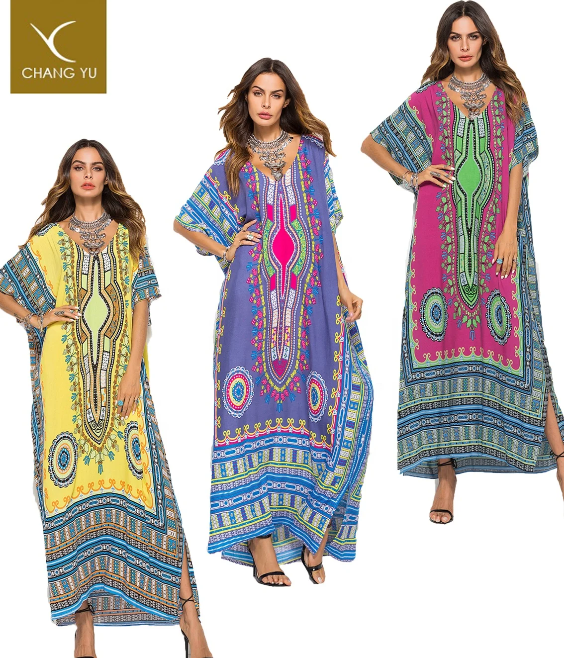 

7designs Dubai hot saling islamic abaya low MOQ loose soft printing women maxi clothing