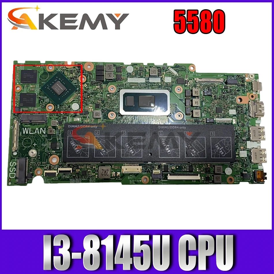 

Akemy GF1K8 17859-1 motherboard For Dell 5580 laptop motherboard mainboard I3-8145U CPU with 940MX GPU tested 100% OK