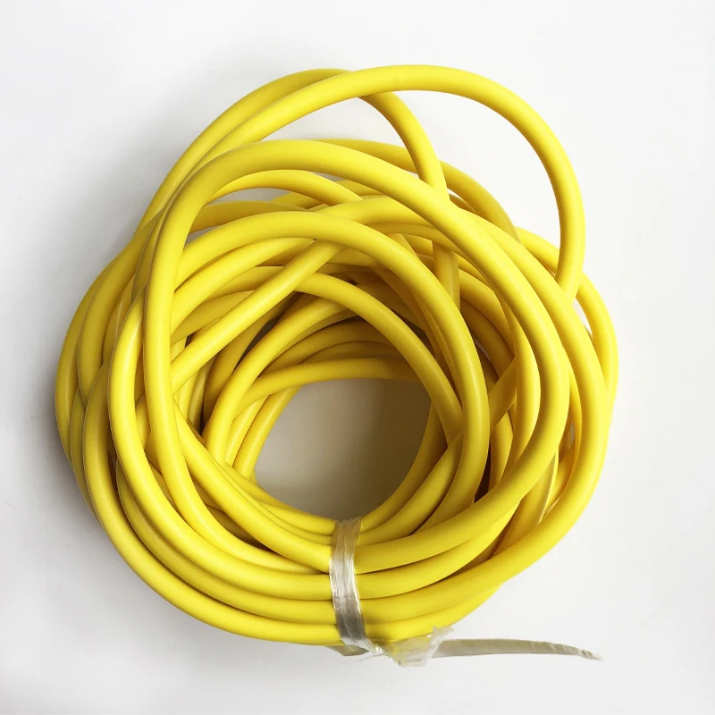 

5x10mm Wholesale Elastic tubes 10mm nature latex rubber tube slingshot, Yellow color / customize color