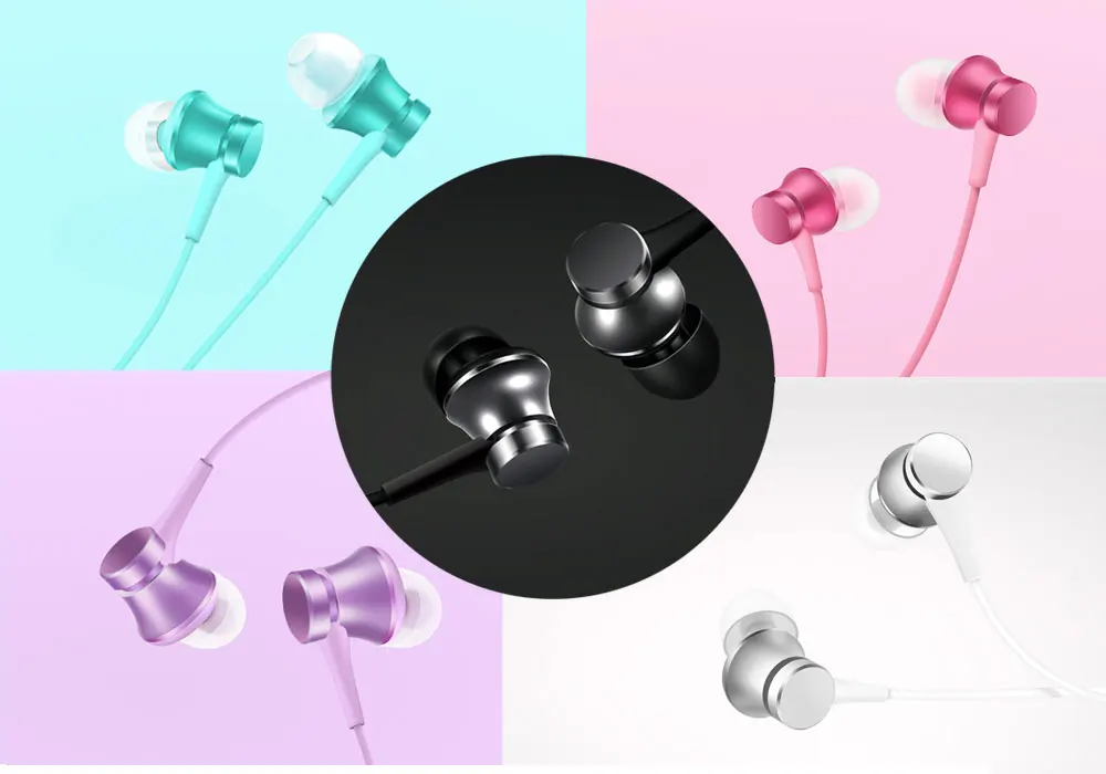 100% Original Xiaomi In -ear Earphones Piston Fresh Version colorful Earphones with Mic - ANKUX.COM