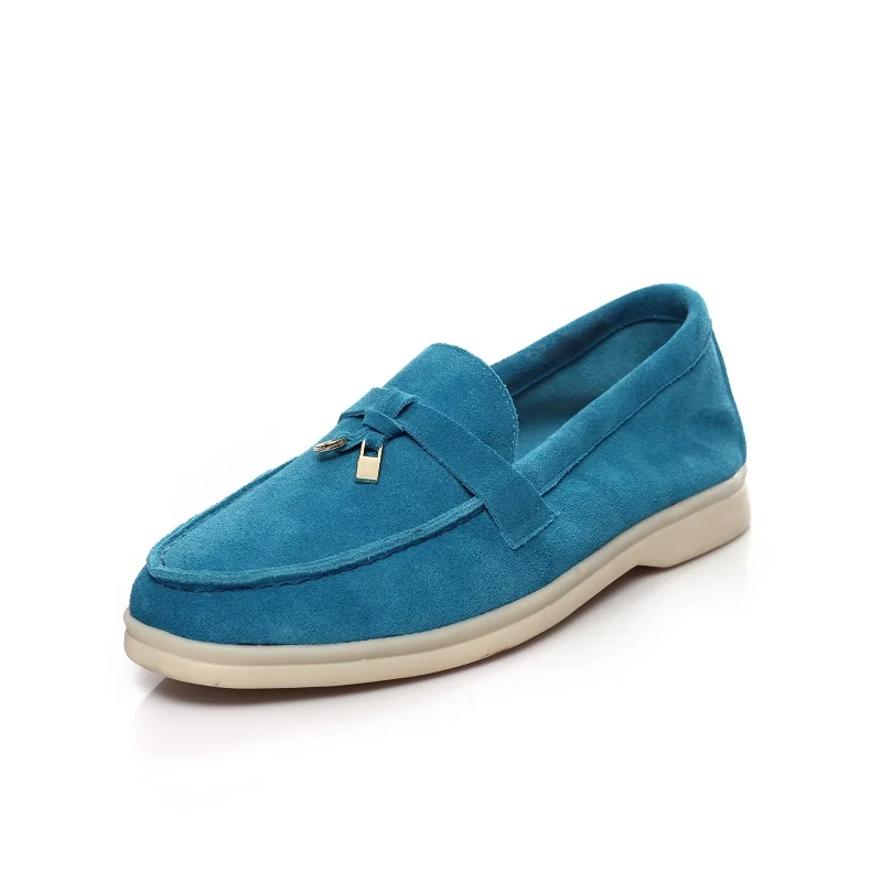 

Best Price Superior Quality Various Colors Supply Kid Suede Women Shoes Loafers