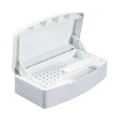 

Nail Art Tool Sterilizer Box Storage Organizer for Nail Tweezers Hair Salon Spa&Cutter Manicure Equipment Salon Professional, White nail painting