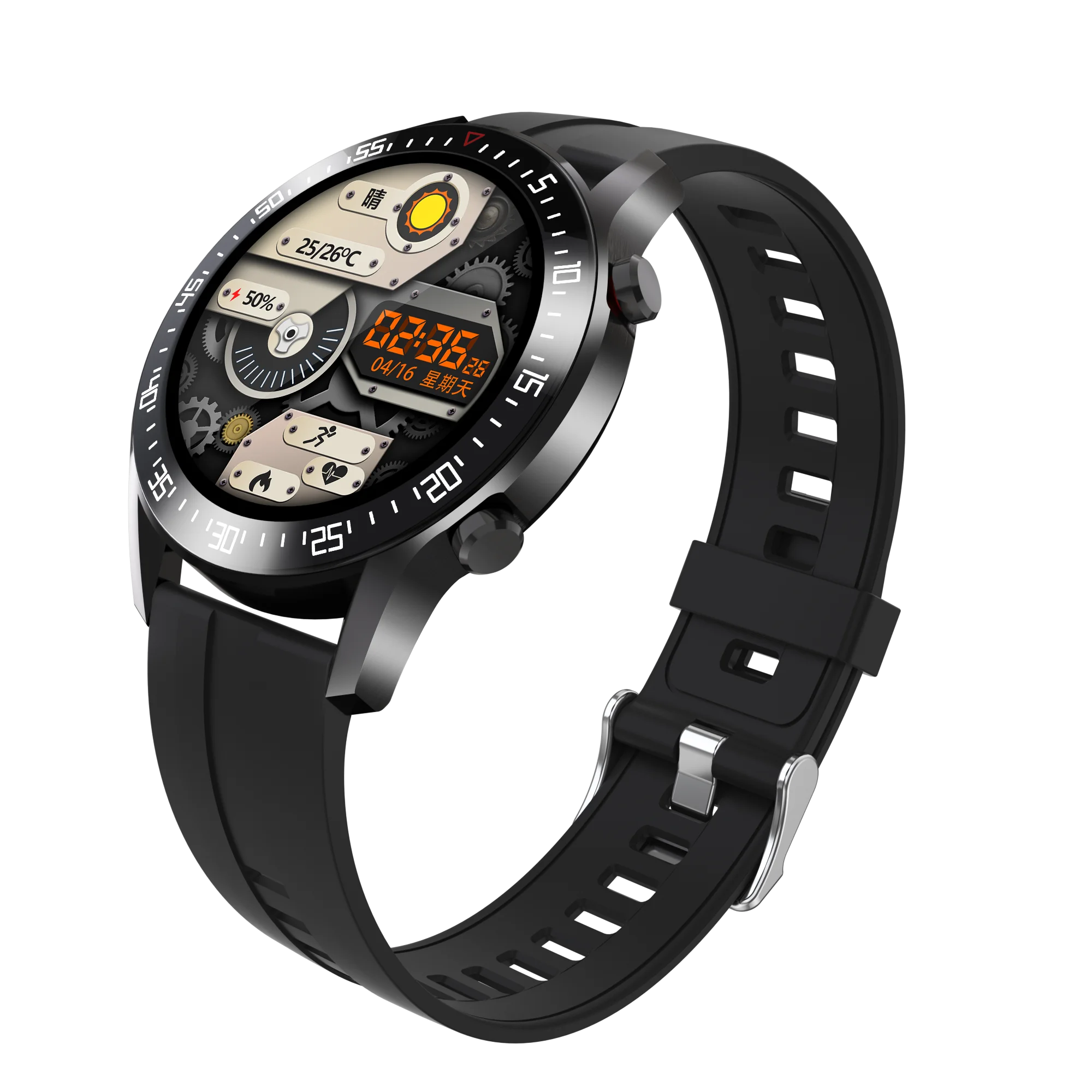 

SKMEI C2 Full Touch 1.3inch Round Screen Smart Watch Heart Rate Monitor Sports Pedometer IP68 Waterproof Smart Watch Men Women