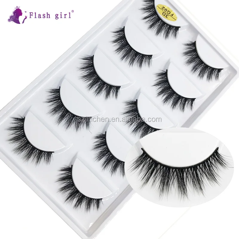 

Flash girl 3D FG-02 100% handmade 5pais 3D mink Eyelashes Natural small false Eyelashes Wholesale, Colors