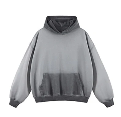 Streetwear Styles Customized Printed Cotton Pullover Men Washed Vintage Hoodies Oversized Men's Hooded Sports Jogging